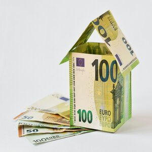 house made of euro banknotes
