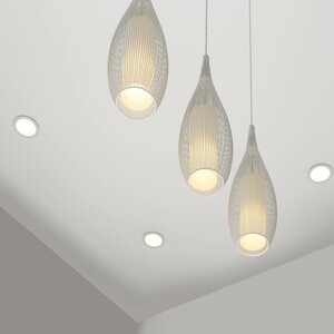 white modern lighting on ceiling room
